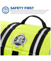 Paws Aboard Dog Life Jacket, Fashionable Dog Life Vest for Swimming and Boating - Neon Yellow