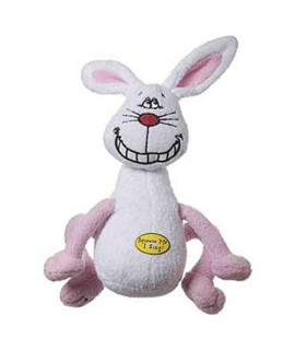 Multipet Deedle Dude Singing White Rabbit Plush Dog Toy, 8-Inch
