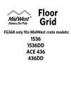 Floor Grid for Dog Crate | Elevated Floor Grid Fits MidWest Folding Metal Dog Crate Models 1536U, 1536DDU, 436, 436DD
