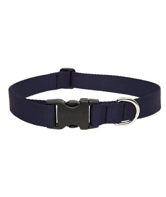 LupinePet Basics 1" Black 12-20" Adjustable Collar for Medium and Larger Dogs