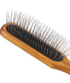 #1 All Systems No Pet Oblong Pin Brush with Wooden Handle