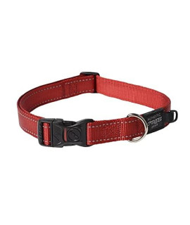 Reflective Dog Collar for Extra Large Dogs, Adjustable from 17-27 inches, Red