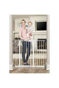 Regalo 37-Inch Extra Tall and 49-Inch Wide Walk Thru Baby Gate, Includes 4-Inch and 12-inch Extension Kit, 4 Pack of Pressure Mount Kit and 4 Pack of Wall Mount Kit