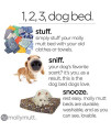 Molly Mutt Medium Large Dog Bed Cover - Med Dog Bed Cover - Dog Calming Bed - Puppy Bed - Medium Pet Bed - Large Dog Bed Cover - Washable Dogs Bed Cover - Pet Bed with Removable Cover - Dog Bed Covers