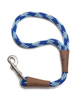 Mendota Pet Traffic Leash - Short Dog Lead - Made in The USA - Sapphire, 1/2 in x 16 in
