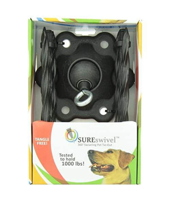 SUREswivel 360 degree Swiveling Pet Tie-Out, Made in the USA