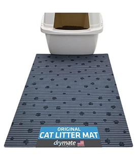 Drymate Cat Litter Mat, Traps Litter & Mess from Box, Keeps Floors Clean, Soft on Kitty Paws - Absorbent/Waterproof/Urine-Proof - Machine Washable, Durable (USA Made) (20