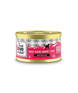 "I and love and you"" Naked Essentials Canned Wet Cat Food - Grain Free, Beef Recipe, 3-Ounce, Pack of 24 Cans"