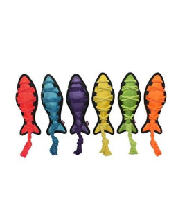 Multipet Cross-Ropes Fish Tough Dog Toy, 11.5"