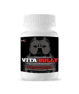 Vita Bully Vitamins for Bully Breeds: Pit Bulls, American Bullies, Exotic Bullies, Bulldogs, Pocket Bullies, Made in The USA. (60 Vitamins)