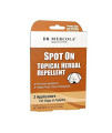 Dr. Mercola Spot On Topical Herbal Flea & Tick Repellent for Dogs, 3 Applicators (3 Month Supply), 100% Natural Formula with Geraniol and Essential Oils, Safe for Humans, Suitable for Puppies