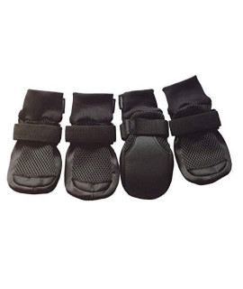 LONSUNEER Dog Boots Breathable and Protect Paws with Soft Nonslip Soles Black Color Size M L XL (Large - Inner Sole Width 2.83 Inch)