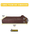 KOPEKS Dog Bed Replacement Cover Memory Foam Beds - Brown - Extra Large (Jumbo Size)