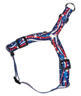 Country Brook Petz - Star Spangled Step-in Dog Harness - Americana Collection with 3 Patriotic Designs (1 Inch, Large)
