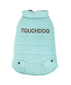 TOUCHDOG Waggin Swag Fashion Designer Reversible 3M Insulated Pet Dog Coat Jacket, X-Small, Blue / Brown