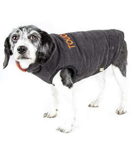 TOUCHDOG Waggin Swag Fashion Designer Reversible 3M Insulated Pet Dog Coat Jacket, X-Large, Brown / Orange
