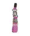 DOGHELIOS Dura-Tough Easy Tension 3M Reflective Adjustable Multi-swivel Pet Dog Leash and Collar, Small, Pink