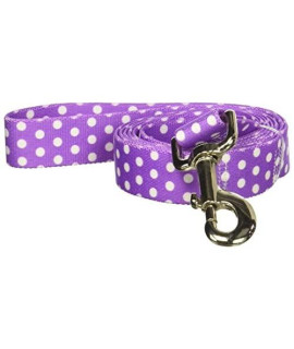 Yellow Dog Design Standard Lead, New Purple Polka Dot, 1" x 60" (5 ft.)