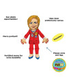FUZZU Hillary Clinton Political Parody Novelty Durable Dog Chew Toy with Squeaker, Large 17"