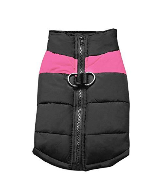 Didog Cold Weather Dog Warm Vest Jacket Coat,Pet Winter Clothes for Small Medium Large Dogs,8, Pink,M Size