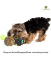 SunGrow Treat Dispenser Toy for Puppies, 4-Inches Diameter with 0.7 Inches Opening for Treats, Slow Feeder, Food Puzzle Ball for Gentle Chewer, IQ Enhancer for Small Dogs and Cats