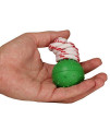 Dotted Solid Unsinkable Rubber Water Dog Ball - Green, Small (2 inch) with String for Training and Playing
