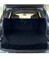 FrontPet Extra Wide Quilted Dog Cargo Cover for SUV Universal Fit for Any Animal. Durable Liner Covers and Protects Your Vehicle, Extended Width, Black