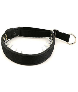 Keeper 1" Wide Collar Hidden Prong with snap - Black (15")