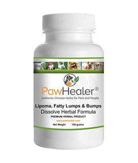 PawHealer Dissolve Herbal Formula - 100 Grams Powder - Remedy for Fatty Lumps & Bumps in Dogs & Pets 