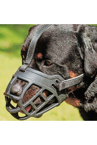 BARKLESS Dog Muzzle,Soft Basket Silicone Muzzles for Dog, Best to Prevent Biting, Chewing and Barking, Allows Drinking and Panting, Used with Collar