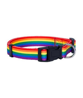 Native Pup Rainbow Flag Dog Collar Gay Pride Stuff for Parade, LGBTQ Flags Equality Pet Apparel Decor Gift and LGBT Ally Accessories (Large)
