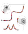 Jusney Bird Rope Perches,Parrot Toys 21 inches Rope Bungee Bird Toy (21 inches)[1 Pack]