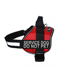 Doggie Stylz Service Dog Harness Vest Comes with 2 Reflective Service Dog DO NOT PET Patches. Please Measure Dog Before Ordering (Girth 19-25", Red)"