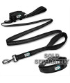Black Rhino Dog Leash - Heavy Duty - Medium & Large Dogs | 6ft Long Leashes | Two Traffic Padded Comfort Handles for Safety Control Training - Double Handle Reflective Lead - (Black)