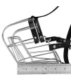 BRONZEDOG Dog Muzzle Wire Basket Rottweiler Adjustable Leather Straps (L)