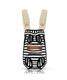 COODIA Legs Out Front Pet Dog Carrier Front Chest Backpack Pet Cat Puppy Tote Holder Bag Sling Outdoor (S, Color Black)