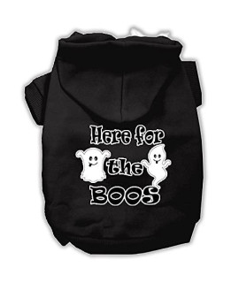 Here for The Boos Screenprint Dog Hoodie Black Xs 8