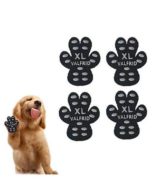 VALFRID Dog Paw Protector Anti-Slip Grips to Keeps Dogs from Slipping On Hardwood Floors,Disposable Self Adhesive Resistant Dog Shoes Booties Socks Replacemen XL 24 Pieces