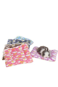 Small Animal Guinea Pig Hamster Bed House Winter Warm Squirrel Hedgehog Rabbit Chinchilla Bed Mat House Nest Hamster Accessories (Medium,Random)