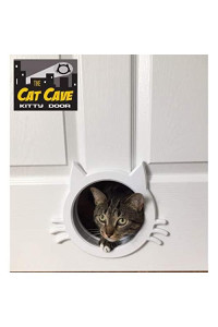 The Cat Cave Interior cat Door (White)