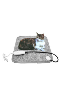 Pet Heating Pad, Dog Cat Electric Heated Blanket Mat, Temperature Warming Cushion Bed with Anti Bite Tube