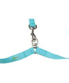 DCBARK Tangle Free Double Dog Leash, No Tangle Adjustable Length Lead with Comfortable Padded Handle for 2 Dogs (L, Turquoise)