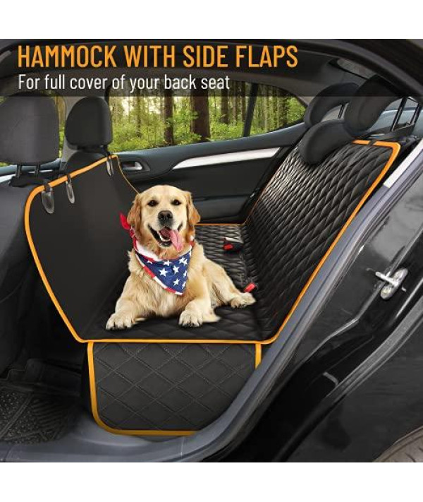 Active Pets Dog Back Seat Cover Protector Waterproof Scratchproof Hammock  for Dogs Backseat Protection Against Dirt and Pet Fur Durable Pets Seat