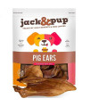 Jack&Pup Whole Pig Ears for Dogs - Extra Thick Large Pigs Ears - Premium Odor Free Dog Pig Ear Treats - Natural Dog Pork Chews; Excellent Rawhide Alternative (Whole Pig Ears - (8 Pack)