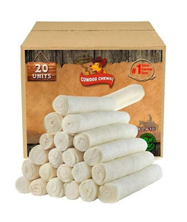 Retriever roll 9-10 inch All Natural Rawhide Product (20 Pack)