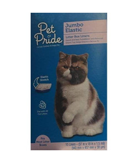 Pet Pride Jumbo Elastic Litter Box Liners (Single Box)