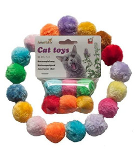 Fashions Talk Cat Toys Furry Rattle Ball for Kitty 6 Pack