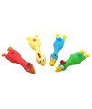 CatYou 4PCS Safe Latex Dog Squeaky Toys, 6.6" Long Soft Chew Molar Dog Small Screaming Rubber Chicken Toys, for Puppy Small Medium Dogs