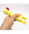CatYou 4PCS Safe Latex Dog Squeaky Toys, 6.6" Long Soft Chew Molar Dog Small Screaming Rubber Chicken Toys, for Puppy Small Medium Dogs