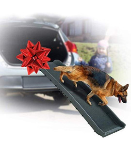 Folding Large Dog Pet Ramp - 62" LONG Portable Foldable Heavy Duty Light Weight, Large Rooms High Beds Sofa Couch Auto Car Truck SUV Indoor Outdoor Ramps For Old Injured Pets Dogs Cats
